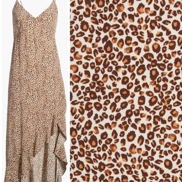 One clothing leopard print ruffle dress M - Picture 2 of 5